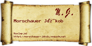 Morschauer Jákob névjegykártya
